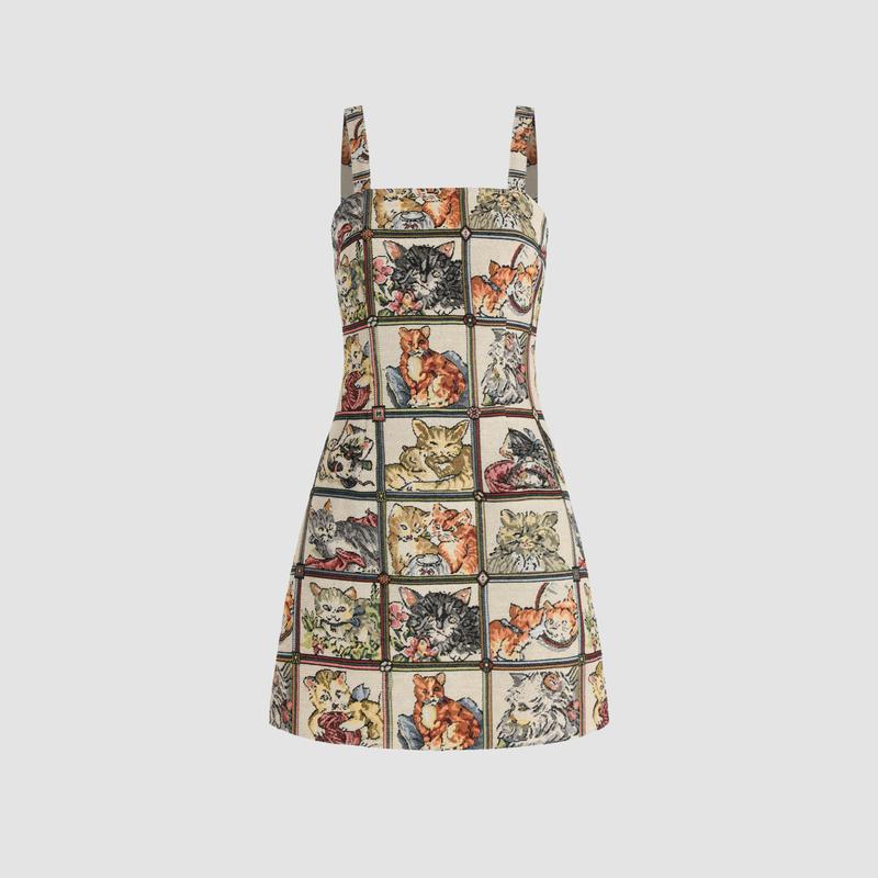 Cider [size 2-10] Cat Lover Dress