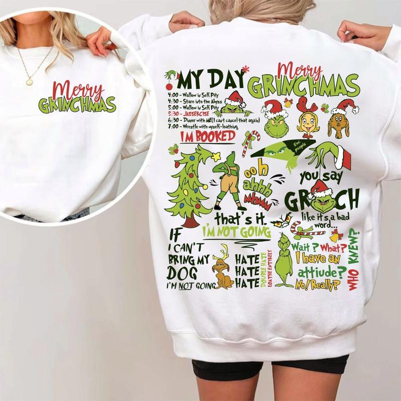 Merry Grinmas Ew Christmas 2 Sided Sweatshirt, Eww People Shirt, Xmas Shirt, Christmas shirt, Gift For Women, Womenswears