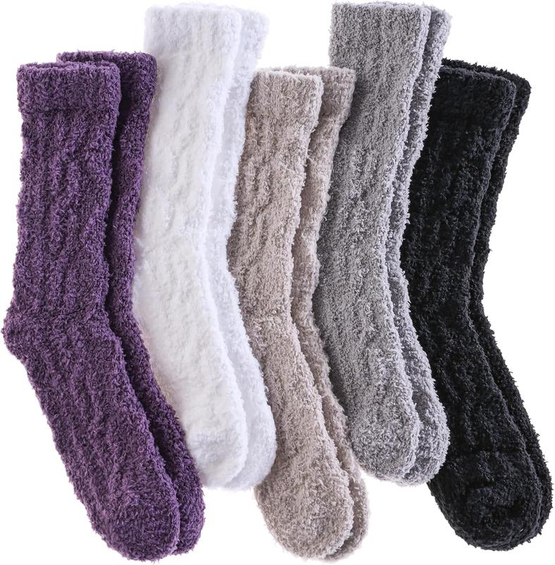 Fuzzy Socks for Women Fluffy Slipper Socks Cozy Winter Warm Soft Microfiber Plush Home Sleeping Gift Socks