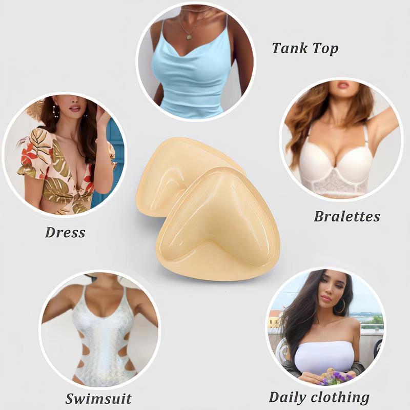 Double-Sided Sticky Bra Inserts Push upBreastEnhancers Pads Reusable Padded UltraLiftInserts Adhesive Bra Pads BikiniWomenswearAccessories Strapless UnderwearLady WomenComfort Bridal Mini Rice