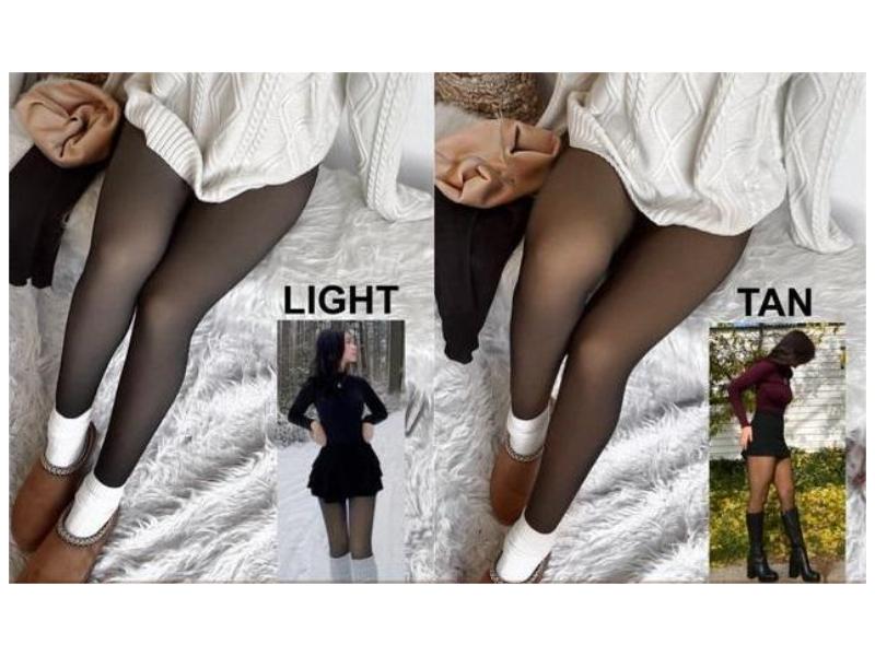 THE ORIGINAL! 4 SHADES ·SIZE XS -3XL。MAGIC FLEECE LINED ,CLOSED FOOT(LOOKS LIKE PANTYHOSE) Winter ComfortFleece Tights Available in Plus Size and Brown Fur Stretchy Womenswear Bottoms Cute Day Fits Chic Stretchy Womenswear Comfortable