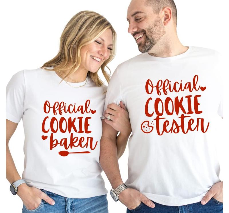 Cookie Baker And Tester His And Her Christmas Shirts, Funny Christmas Couple Pajamas Matching Top, Christmas Shirts For Boyfriend, Girlfriend, Husband And Wife, Christmas Gift Couples