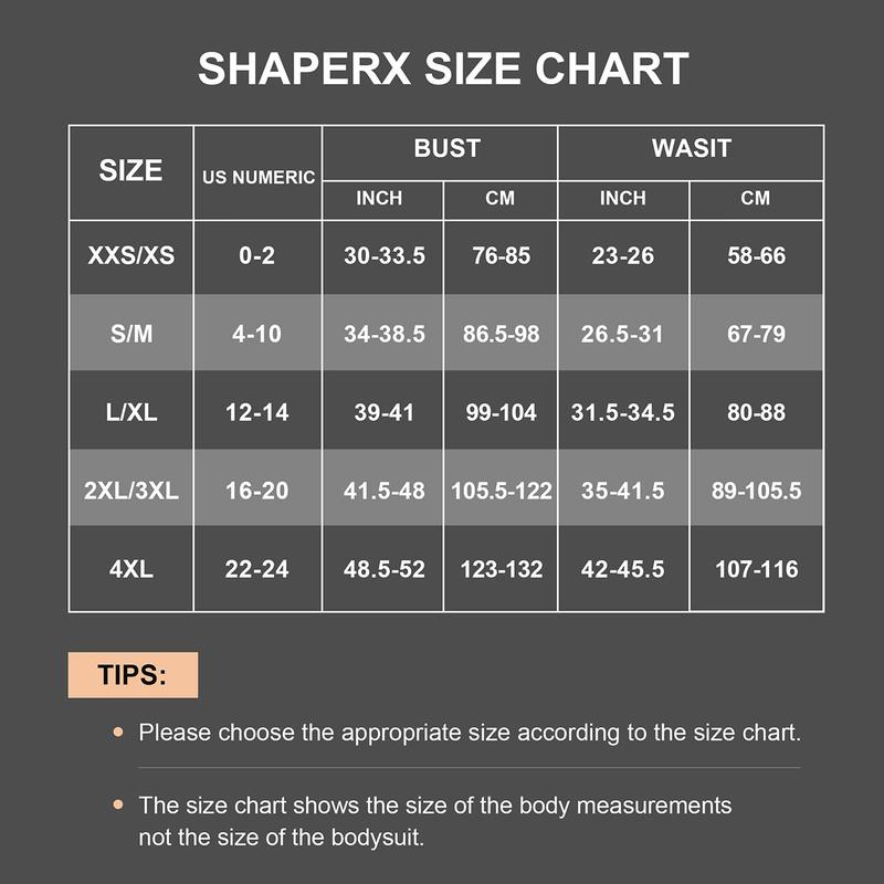 SHAPERX Seamless Bodysuit Tummy Control Shapewear Thong Style Women's Sculpting Snatched Body Suit Womenswear Tops Comfort Medium