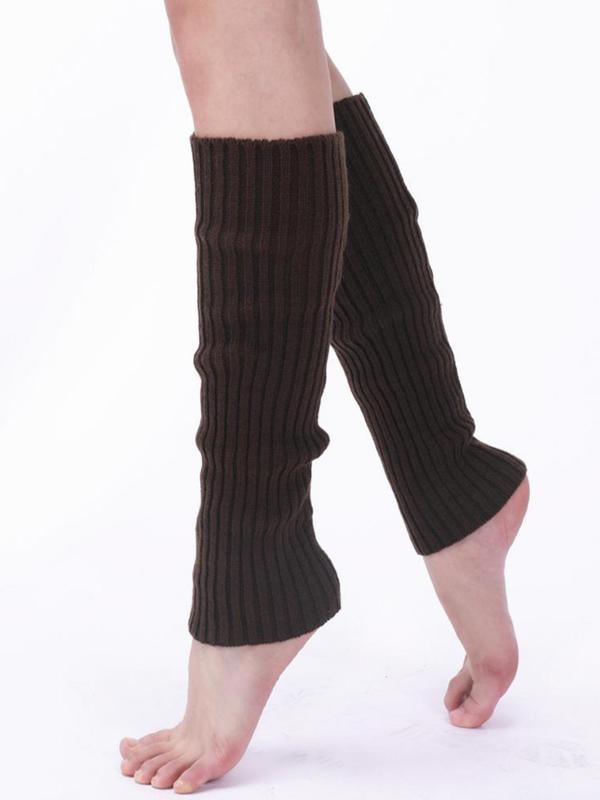 Women's Solid Leg Warmers, Fashionable Cozy Warm Socks for Fall & Winter, Women's Socks for Daily Wear