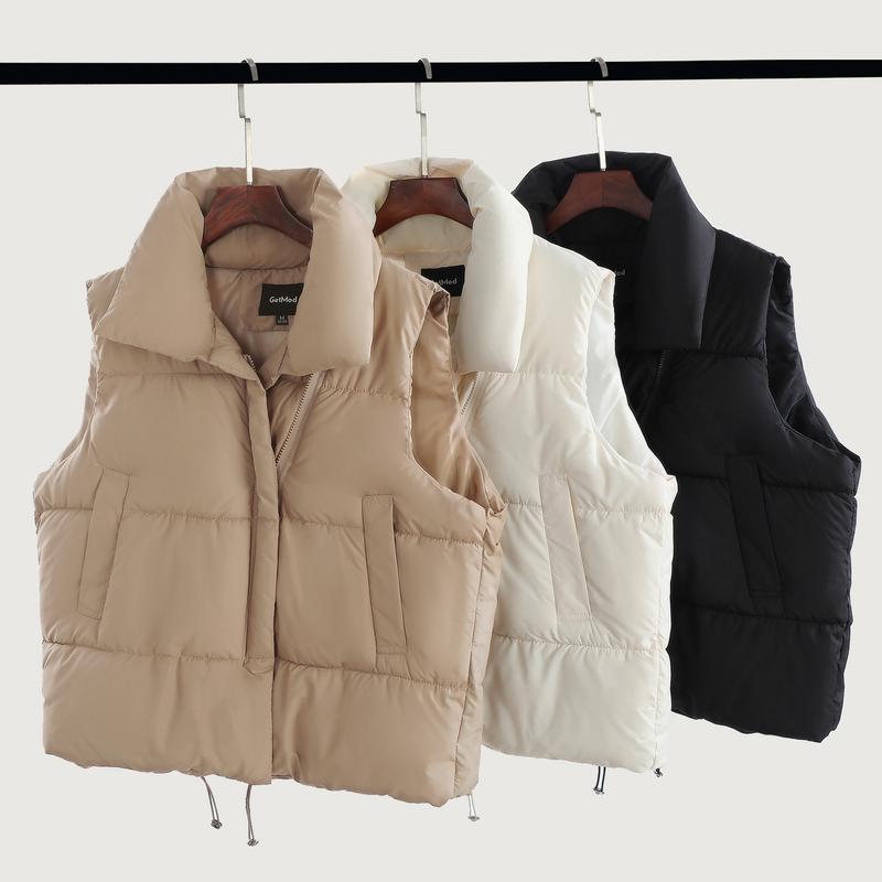 2024 Fashion Basic Winter gilet warmer puffer vest for Women's and girls plus size oversized#6666