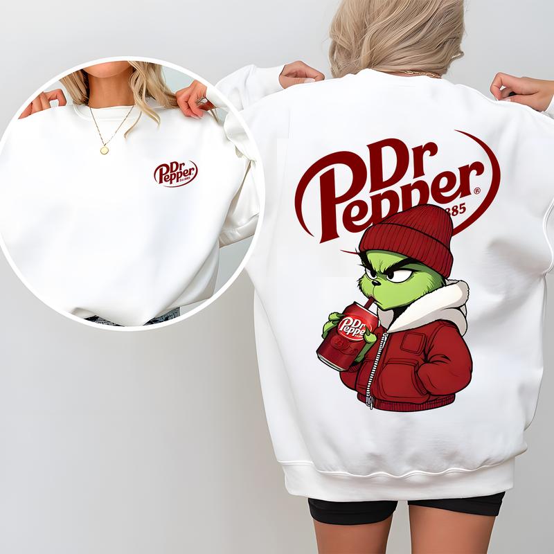 Dr. Pepper Sweatshirt, Dr. Pepper Grinchmas Shirt, Dr. Pepper Christmas Shirt, Merry Grinchmas Shirt, Dr Pepper Christmas For Men And Women, Gift For Dr Pepper Lover, Trendy Xmas Sweater, Christmas Drinking Hoodie - Sweatshirt - Shirt