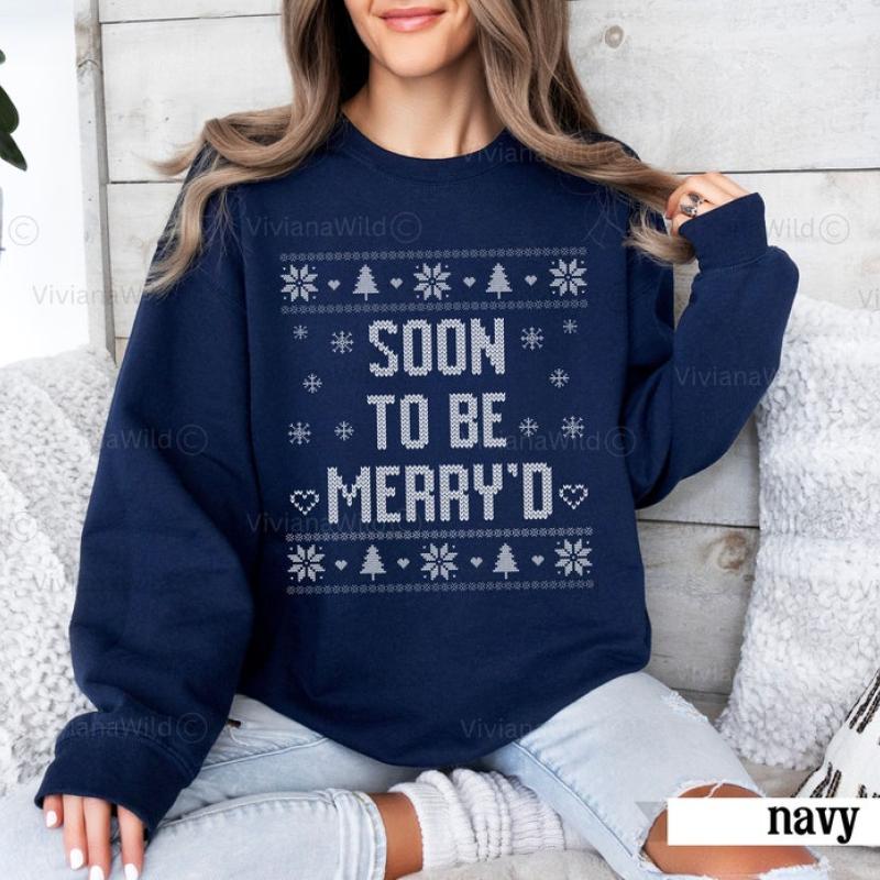 Ugly Christmas Sweater Couple, Soon To Be Merry'd, Merry Bride, Married Christmas, Matching Sweater Couples, Mr and Mrs Christmas Wedding