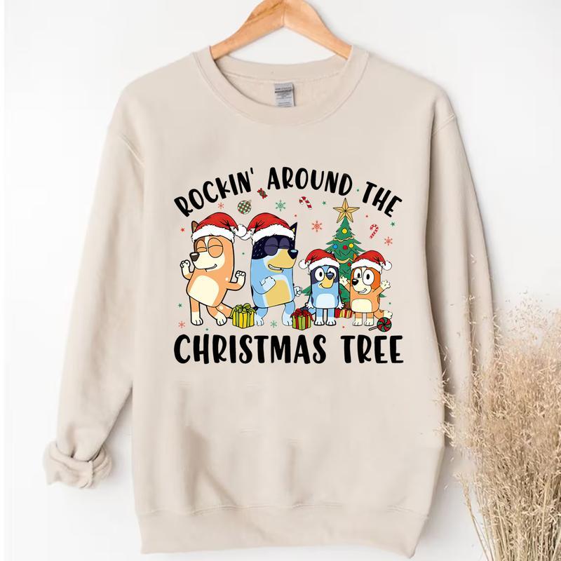 Blvey Family Rockin Around The Christmas Tree Sweatshirt, Family Christmas Crewneck, Christmas Sweater, Christmas Family Matching Shirt, Christmas Sweater 2024, Christmas Gifts Shirt for Men and for Women