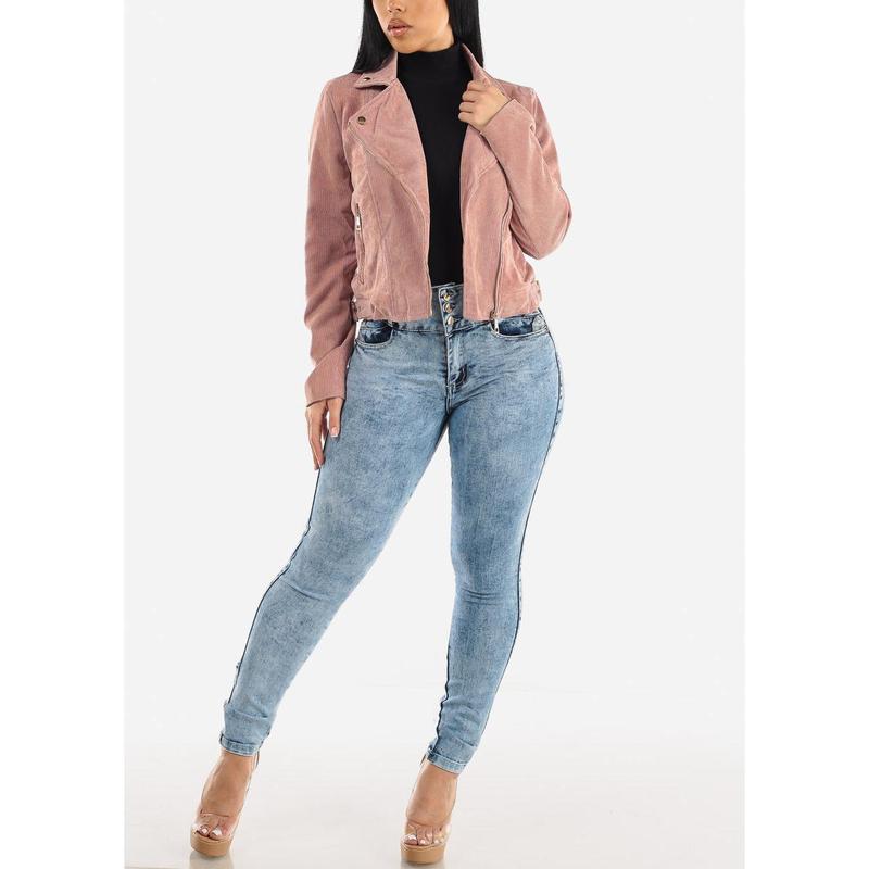 Super High Waisted Levantacola Acid Wash Skinny Jeans