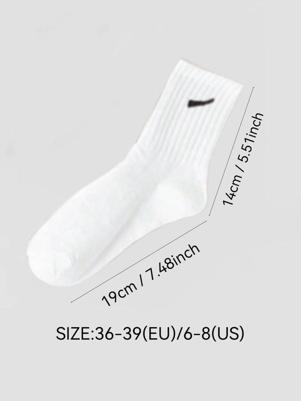 Women's Mixed Color Crew Socks, 2024 New Style Casual Comfy Breathable Keep Warm Socks for Daily Wear, Women's Deodorant Socks for All Seasons