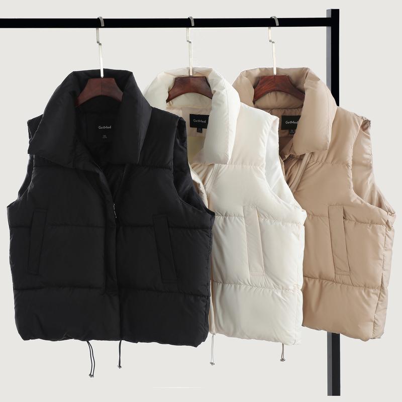 2024 Fashion Basic Winter gilet warmer puffer vest for Women's and girls plus size oversized#6666