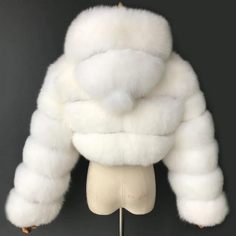 Women Fashion Faux Fur Coats Solid Long Sleeve Warm Flurry Coats Autumn Winter Lady Fur Coat Thick Jackets For Women Streetwear