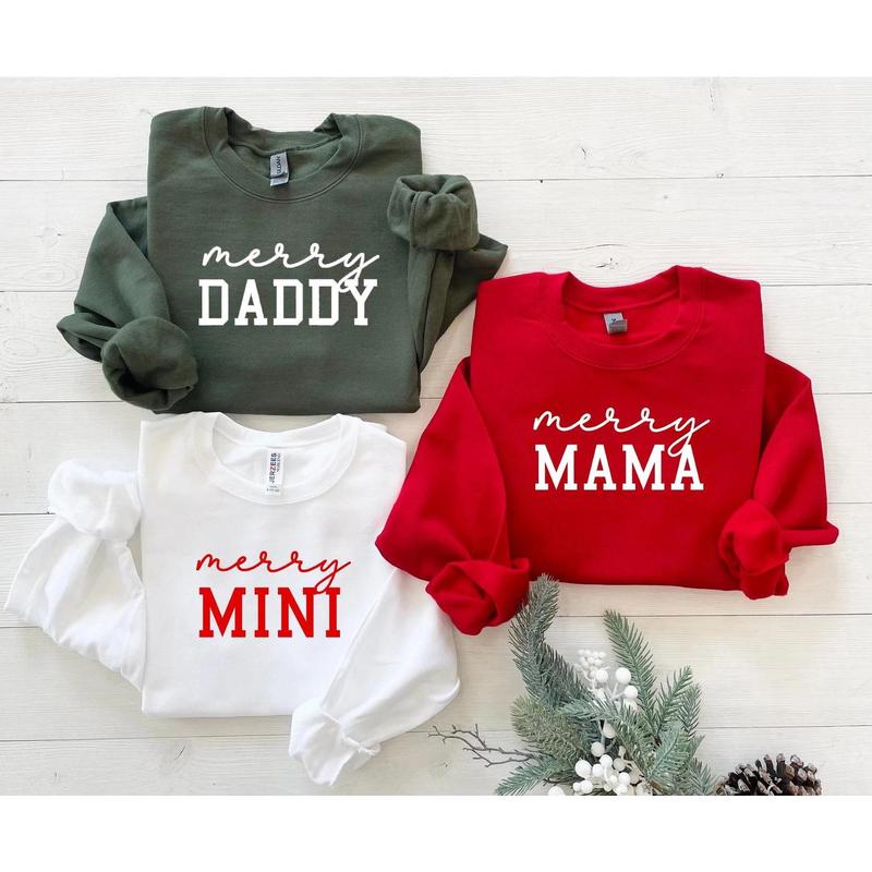 Family Christmas Shirt, Sweatshirt, Mommy and Me Christmas Sweaters, Matching Christmas Shirts, Christmas Outfit, Matching Christmas PL5NI