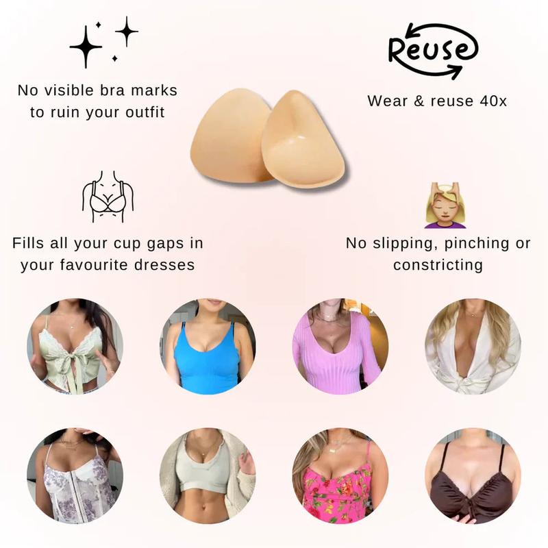 YCTUTOSE instant lift - Patented Sticky Fashion Bra Inserts Increase 2 Cups  40+ Uses Per Pair Womenswear Accessories Comfort Underwear Women Lady