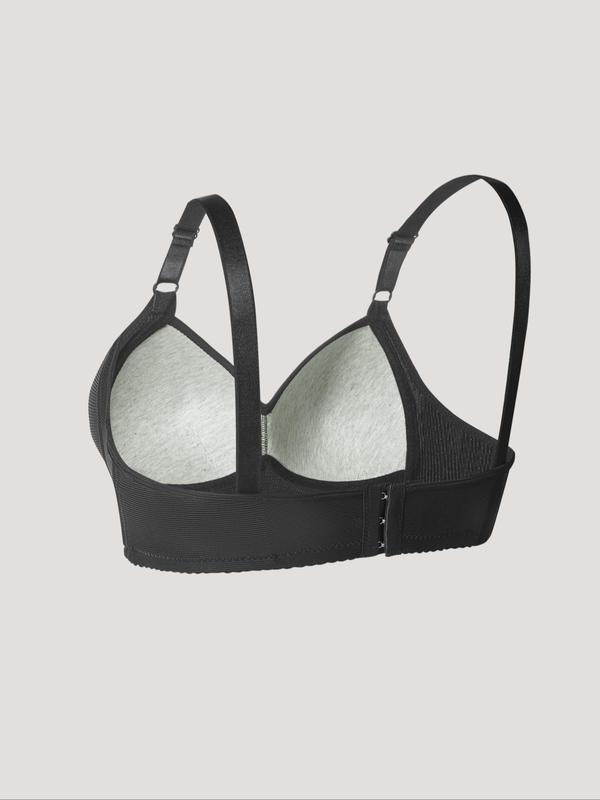 Women's Solid Wireless Bralette, Adjustable Strap Backless Bra, Soft Comfortable Breathable Lingerie for All Seasons