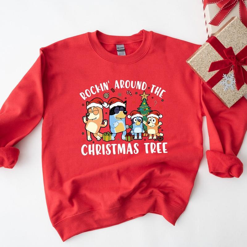 Blvey Family Rockin Around The Christmas Tree Sweatshirt, Family Christmas Crewneck, Christmas Sweater, Christmas Family Matching Shirt, Christmas Sweater 2024, Christmas Gifts Shirt for Men and for Women