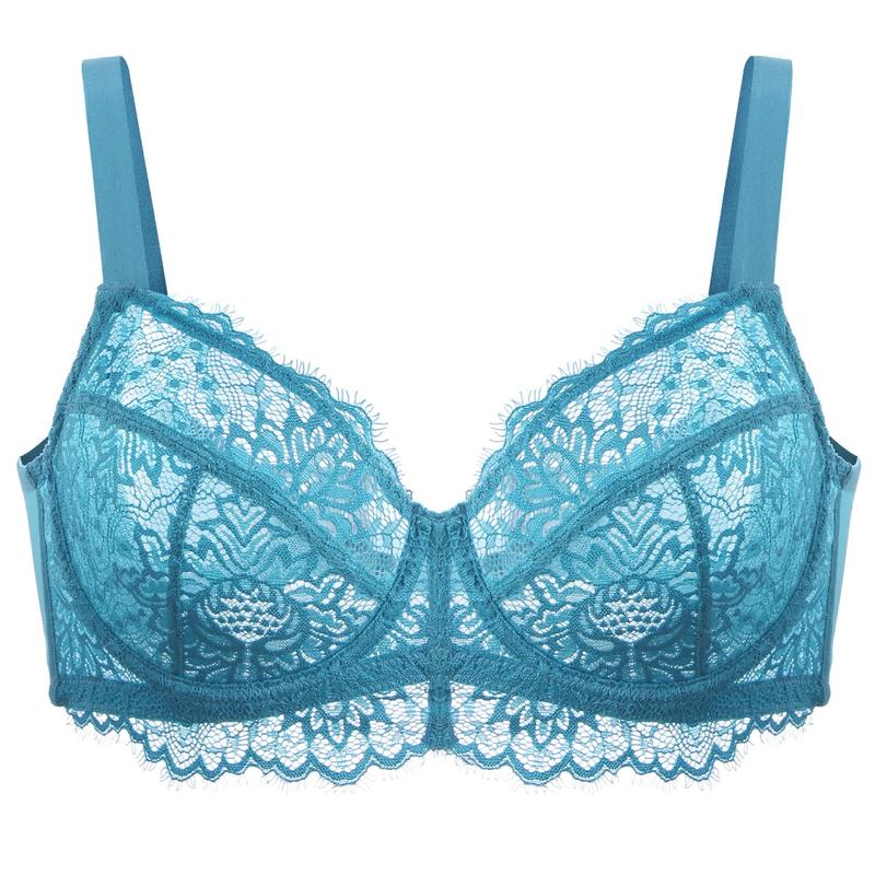 Live Only HSIA Sunflower Floral Lace Unlined Unpadded Breathable Comfort Women Plus Size Underwire Bra