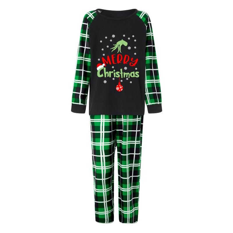 Christmas Pajamas for Family Long Sleeve Snowflake Cartoon Print Tops + Trousers Set Holiday Sleepwear Clothing Womenswear