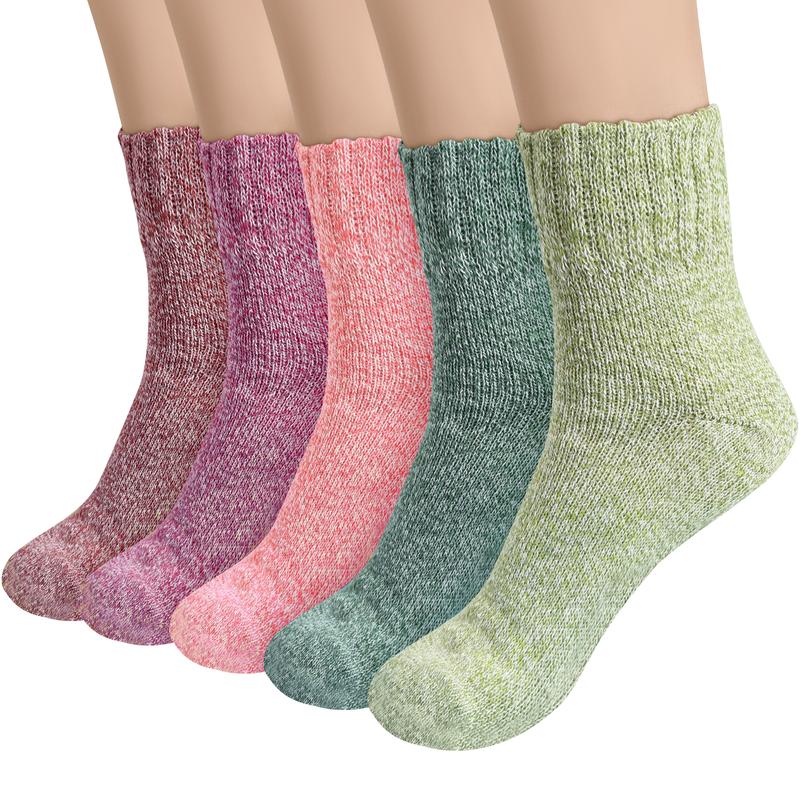 3 Pairs Slouch Socks for Women Soft Extra Long Chunky Scrunch Knee High Sock Women's Fall Winter Knit Slouchy Socks