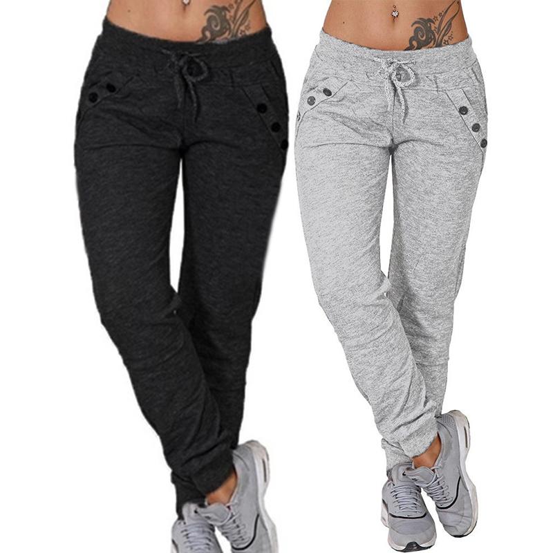 Women's Fashion Casual Trousers Elastic Waist Sweat Pants with Pocket Sports Running Pants,Sweatpants Workout Jogger Pants Comfort Fit Athletic