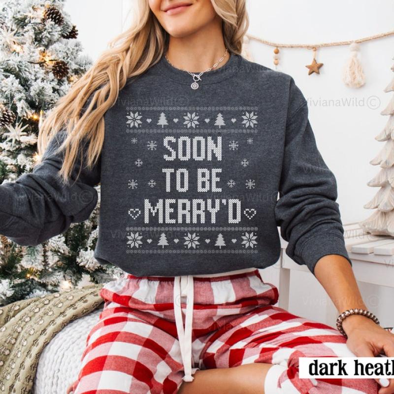 Ugly Christmas Sweater Couple, Soon To Be Merry'd, Merry Bride, Married Christmas, Matching Sweater Couples, Mr and Mrs Christmas Wedding