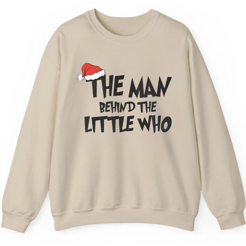 A Little Who Is Due Matching Couple Crewneck Sweatshirt, Christmas Pregnancy Sweatshirt, Gender Reveal Outfit Gift Tops Womenswear Clothing