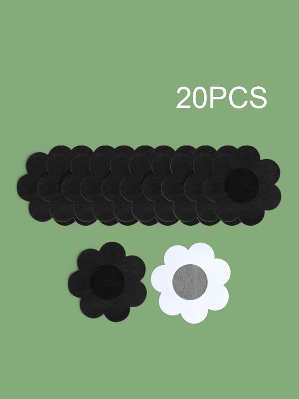 Women's 20pcs Floral & Round Shaped Disposable Non-Woven Nipple Cover, Breathable Invisible Nipple Breast Stickers for Daily Wear, Women's Lingerie Accessories for All Seasons