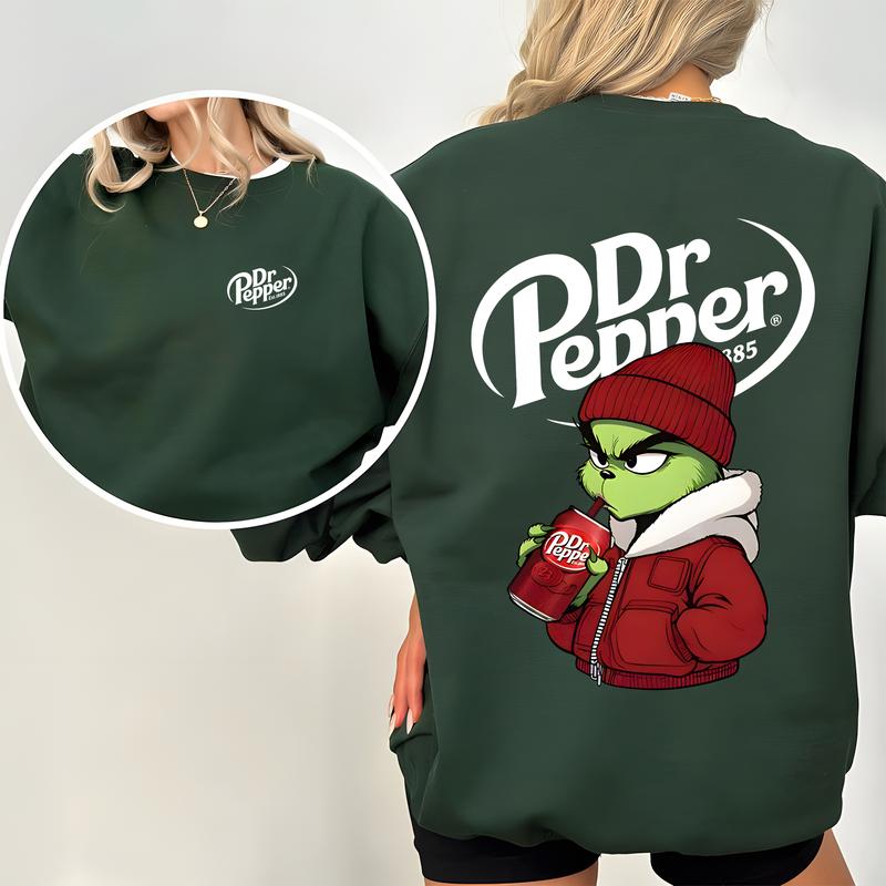 Dr. Pepper Sweatshirt, Dr. Pepper Grinchmas Shirt, Dr. Pepper Christmas Shirt, Merry Grinchmas Shirt, Dr Pepper Christmas For Men And Women, Gift For Dr Pepper Lover, Trendy Xmas Sweater, Christmas Drinking Hoodie - Sweatshirt - Shirt