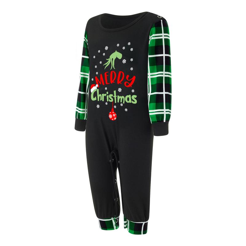 Christmas Pajamas for Family Long Sleeve Snowflake Cartoon Print Tops + Trousers Set Holiday Sleepwear Clothing Womenswear