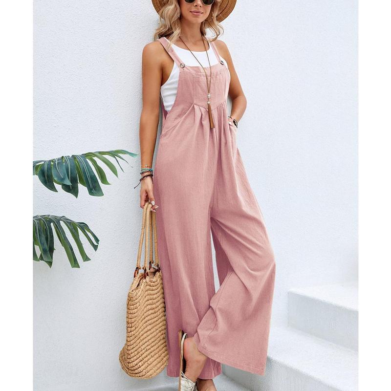 Women's Clothes Hot-Selling Solid Color Casual Suspender Trousers Womenswear Overalls