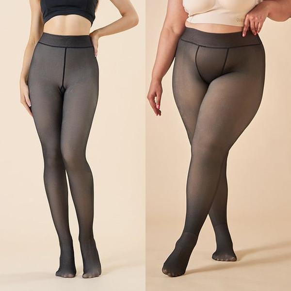 The Ultimate Winter Leggings!  Fleece-Lined Leggings Warm Womenswear Bottoms also Available in Skin Color | Bla