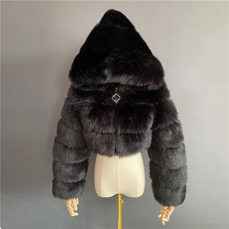 Women Fashion Faux Fur Coats Solid Long Sleeve Warm Flurry Coats Autumn Winter Lady Fur Coat Thick Jackets For Women Streetwear