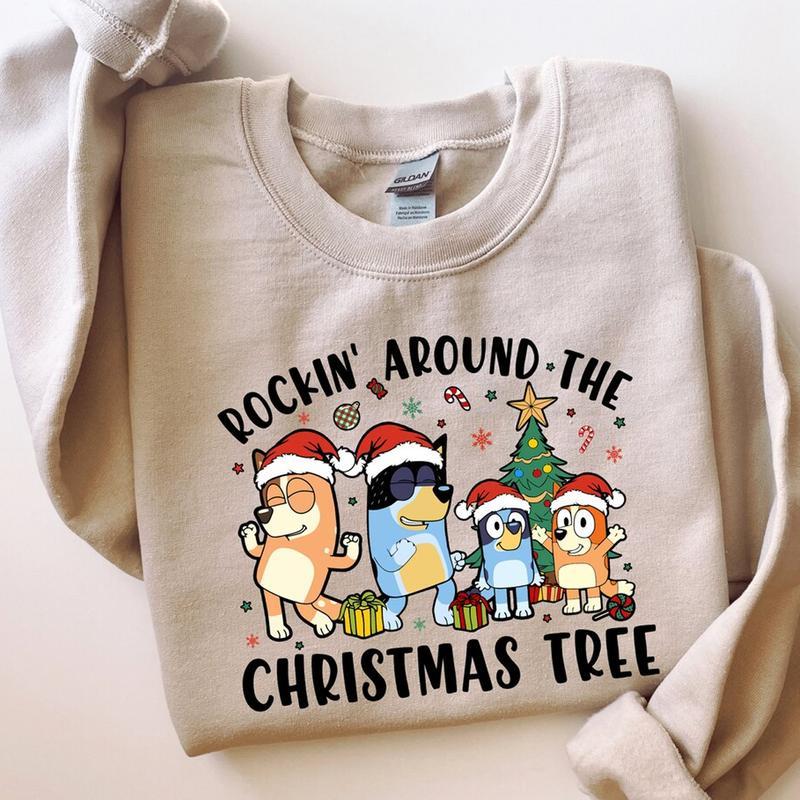 Blvey Family Rockin Around The Christmas Tree Sweatshirt, Family Christmas Crewneck, Christmas Sweater, Christmas Family Matching Shirt, Christmas Sweater 2024, Christmas Gifts Shirt for Men and for Women