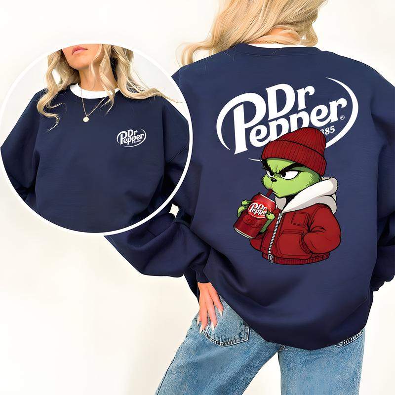 Dr. Pepper Sweatshirt, Dr. Pepper Grinchmas Shirt, Dr. Pepper Christmas Shirt, Merry Grinchmas Shirt, Dr Pepper Christmas For Men And Women, Gift For Dr Pepper Lover, Trendy Xmas Sweater, Christmas Drinking Hoodie - Sweatshirt - Shirt