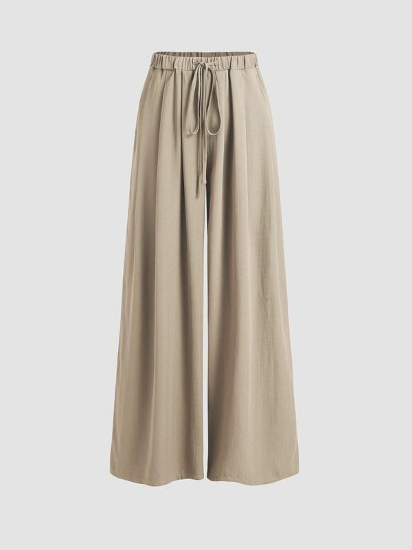 Cider [8 colors, Size 0-26] Elastic Waist Wide Leg Trousers