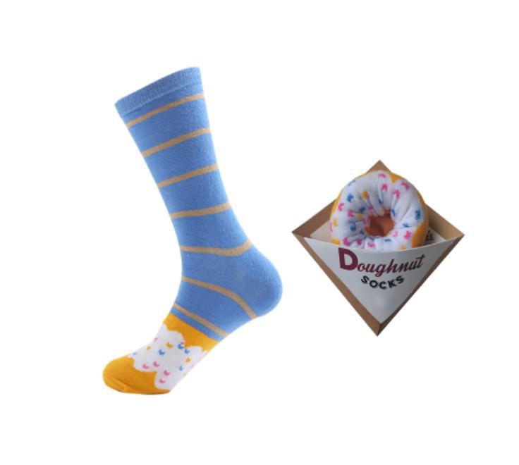 3-Pack Unisex Novelty Donut Socks – Fun Gift Stocking Stuffer for Parties, Holidays, Birthdays, Halloween, and Christmas