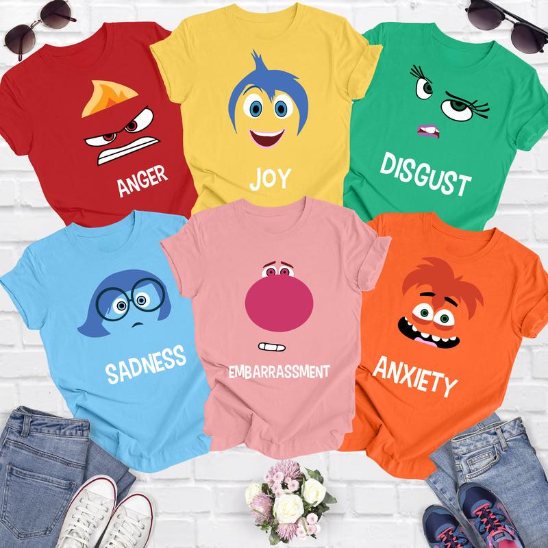 Inside Out Characters Shirts, Inside Out 2 Shirts, Inside Out Group Matching, Inside Out Family Party Shirt