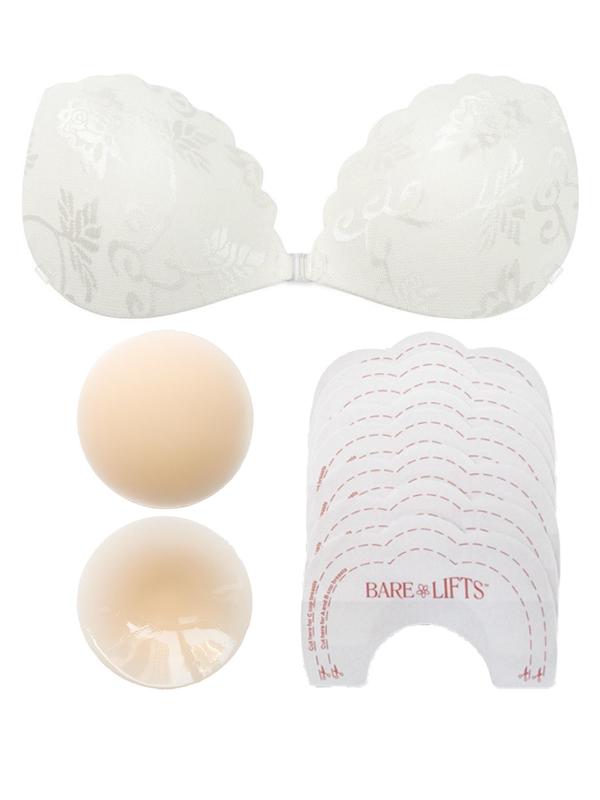 Women's Solid Color Invisible Stick-On Silicone Adhesive Bra, Strapless Self-Adhesive Nipple Covers Bralette, Back To School Wear, Lingerie Accessories for Wedding Party