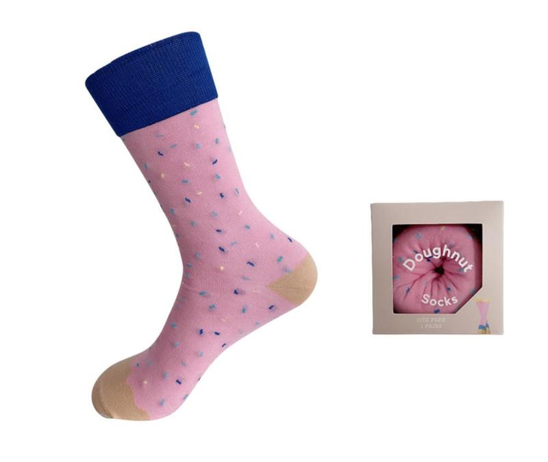 3-Pack Unisex Novelty Donut Socks – Fun Gift Stocking Stuffer for Parties, Holidays, Birthdays, Halloween, and Christmas