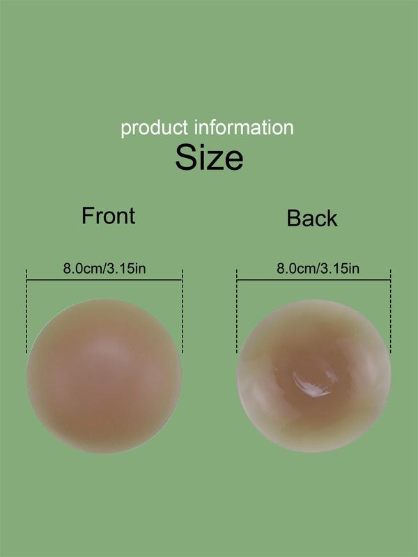 Women's Solid Color Silicone Nipple Cover, 1 Pair Soft Comfortable Breathable Nipple Cover For Daily Wear, Lingerie Accessories For All Seasons