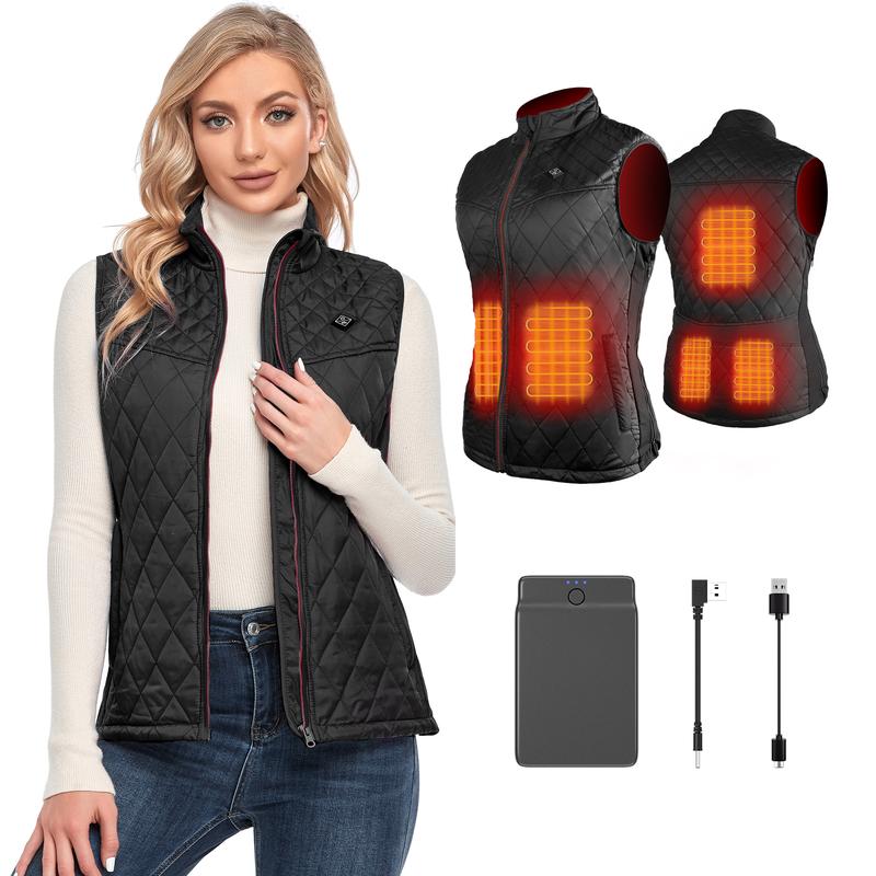 PETREL Christmas Gifts for Women Heated Vest for Women with Battery Pack Electric Rechargeable Heated Coat