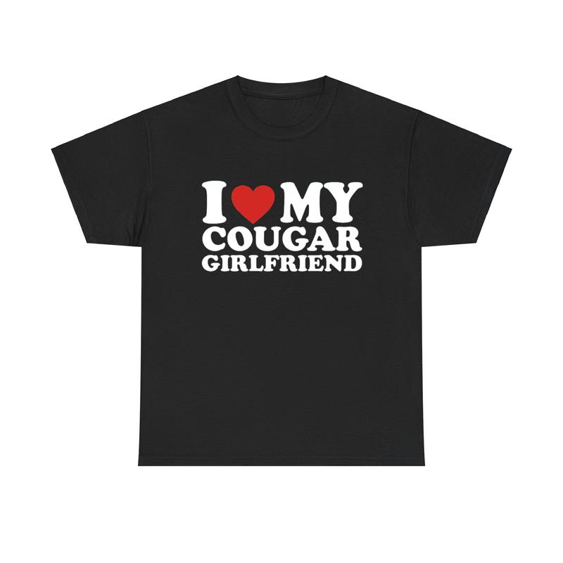 I love Cougar Girlfriend Shirt Trendy I Heart Couple Tshirt