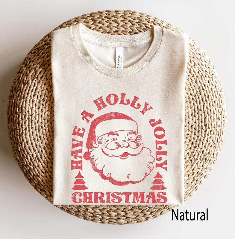 Retro Santa Sweatshirt, Vintage Santa Graphic Tee, Merry Christmas Shirt for Matching Family Group