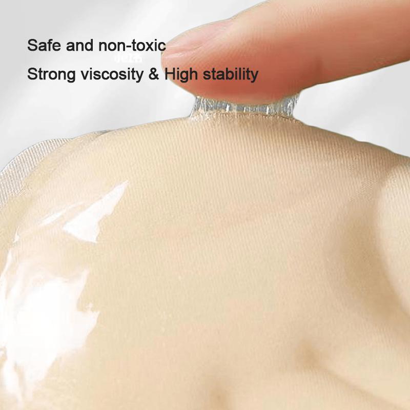 2 Pairs - Adhesive Invisible Sponge Bra, Reusable Push Up Seamless Breast Lift Bra, Women's Sticky Lingerie Inserts Sticky Bra for Plus Size With Removable Straps