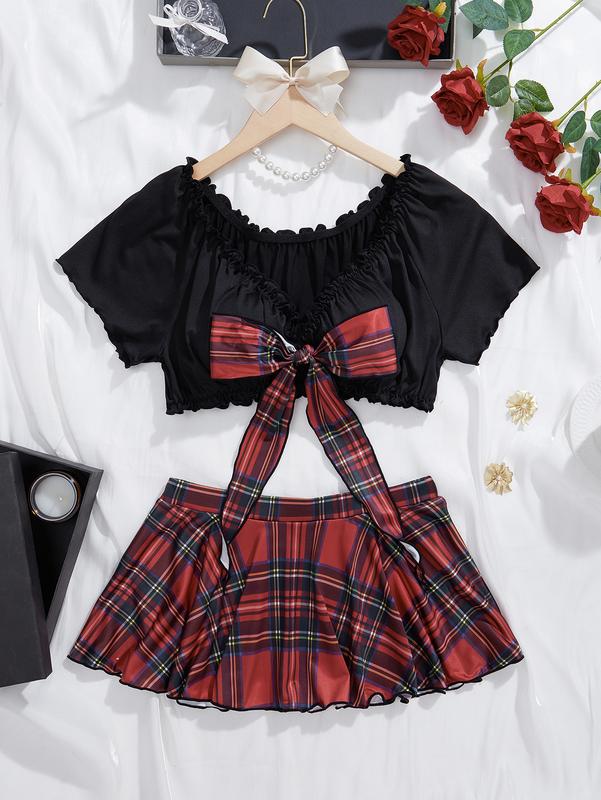 Sexy sexy underwear student dress preppy uniform seductive skirt suit