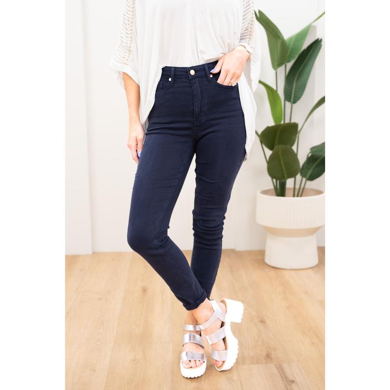 Judy Blue Stuck On You High Rise Garment Dyed Tummy Control Skinny Jeans