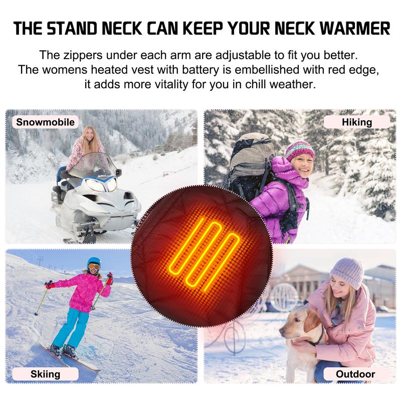 PETREL Christmas Gifts for Women Heated Vest for Women with Battery Pack Electric Rechargeable Heated Coat