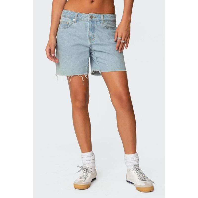 Tomboy Low Rise Denim Shorts