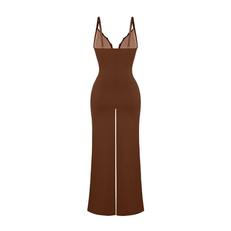 Popilush The Shapewear Jumpsuit Lace Wide-Leg Shapewear Slip Jumpsuits Basic Womenswear Comfort