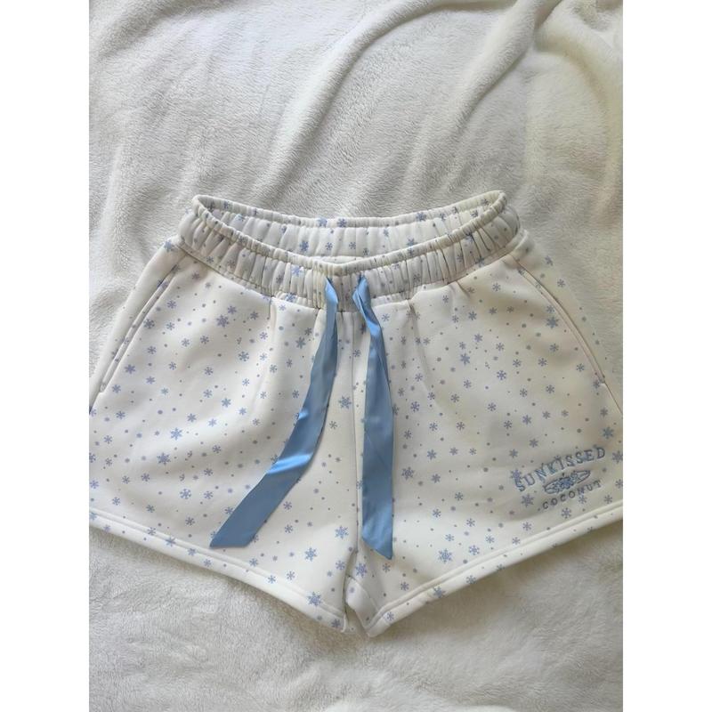 Snowflake Sunkissedcoconut Embroider Shorts